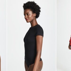 YUMMIE SEAMLESS SHAPING THING BLACK BODYSUIT. Size S